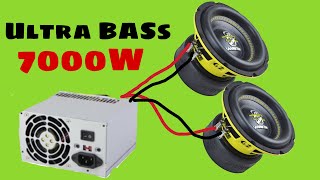 DIY Powerful Ultra Bass Amplifier ATX Computer, Transistor D13009k, No IC, Simple circuit