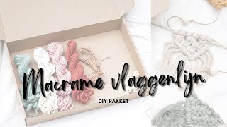 DIY Pakket + online workshop Macrame vlaggenlijn / Macrame slinger maken