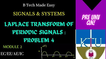 Laplace transform of Periodic Signals (sure topic) | Problem 4 | Mod 2 |KTU Signals & System