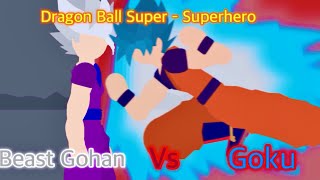 Beast Gohan Vs SSJB Goku - DBS: Super Hero 4K | Stick Nodes by Cloudy 1 4,705 views 1 year ago 56 seconds