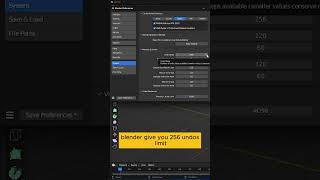 Undo in Blender  #blender #blender3d #3d #tips #learn #3dtips
