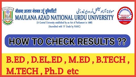 HOW TO CHECK RESULTS ??// MANUU // SEMESTER RESULTS MANUU //