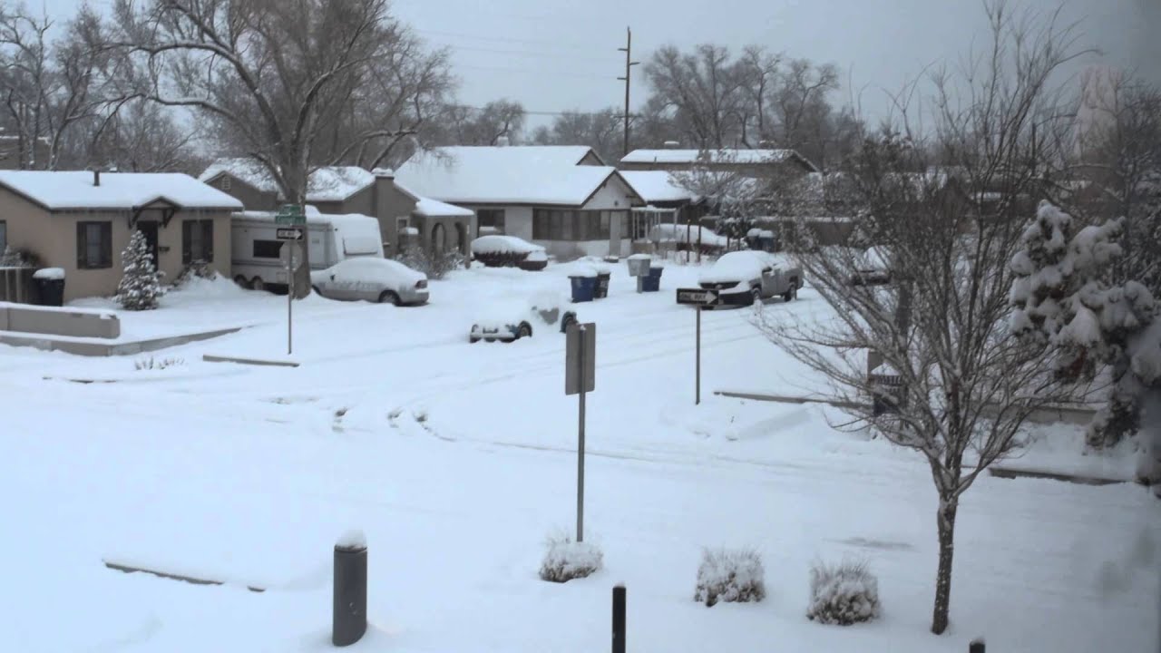 Snow in Albuquerque NM Feb 28, 2015 YouTube