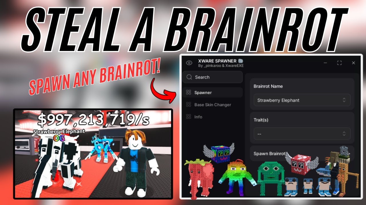 [NEW⭐] Steal a Brainrot Spawner Script 💀 | SPAWN ANY BRAINROT | # ...