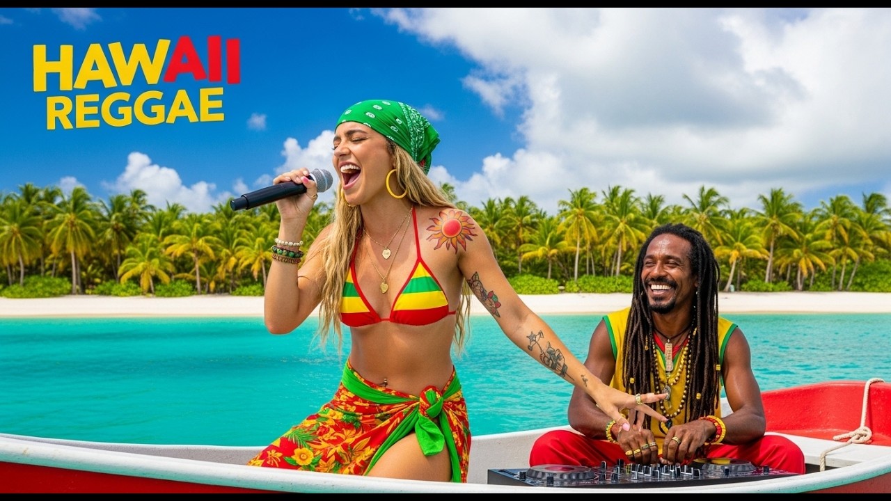 🌊 Tropical Beach Reggae Escape – Laid-Back Hawaiian Island Sounds for Relaxing, Working & Positive 🌴