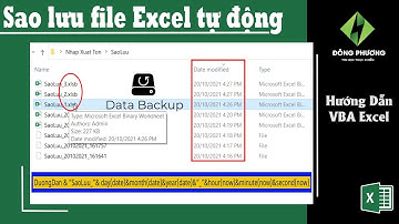 Cách Sao Lưu file Excel Tự Động Bằng VBA | VBA cơ bản đến nâng cao