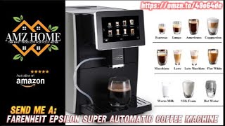 Farenheit Epsilon Super Automatic Coffee Machine, Espresso Maker and Cafetera Automatica comes...