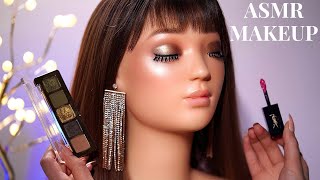 ASMR Eyes to KILL - Golden Glam Makeup Application on Mannequin
