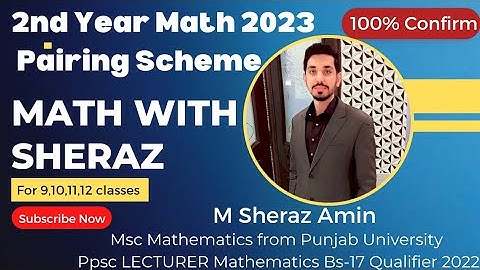 12 class math pairing scheme 2023-2nd year math pairing scheme 2023,punjab board pairing scheme 2023