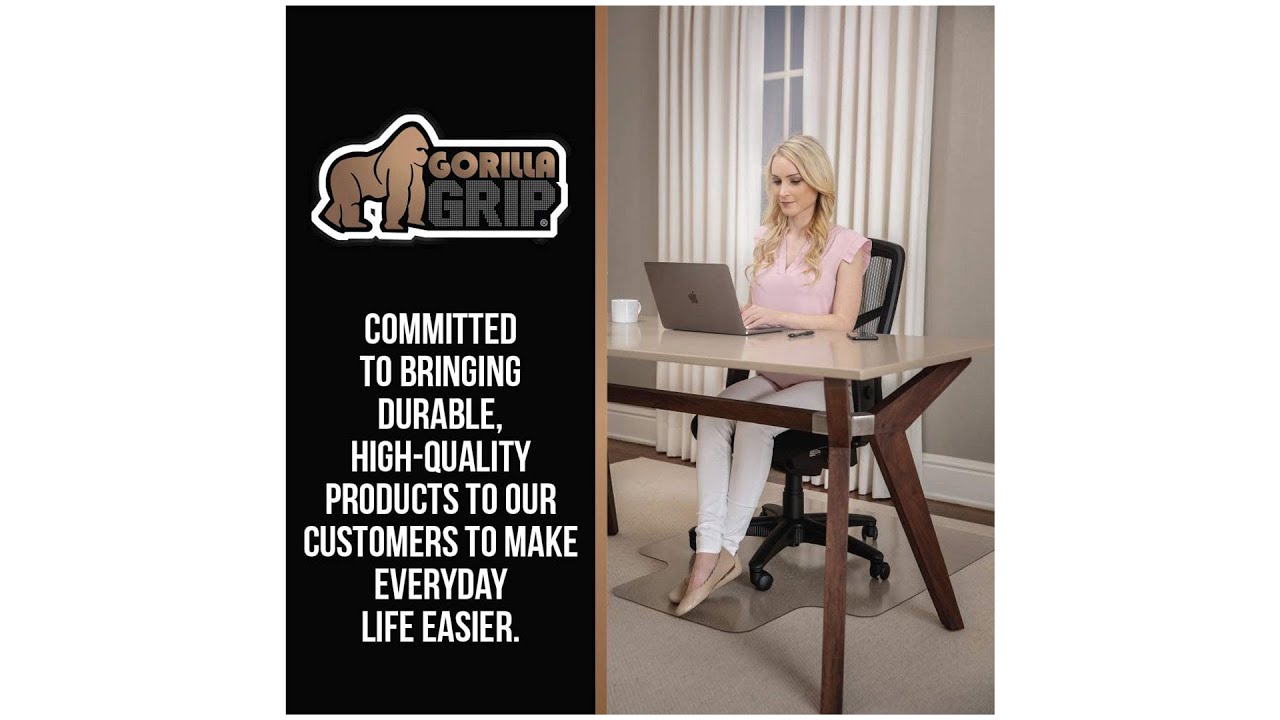 Gorilla Grip Premium Poly carbonate Studded Chair Mat for Carpeted Floor