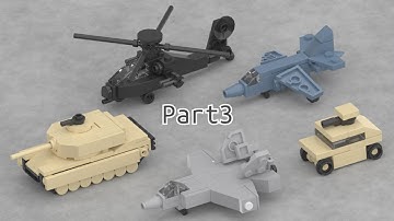 LEGO Military Mini Vehicles Part3(With Tutorial)