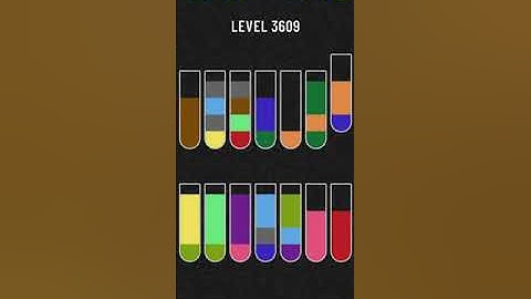 water sort puzzle level 3609