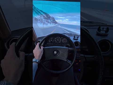 One of the most amazing road I have driven (80km from the Nordkapp in Norway) with the #240d #w123