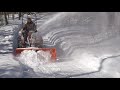 Kubota B2601 compact tractor. B2782B Snowblower. Hard, icy snow removal. outdoor channel. #253