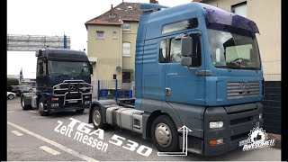 MAN TGA 530 mit 25Tonnen Autobahnauffahrt Zeit messen/truck acceleration highway 25tons