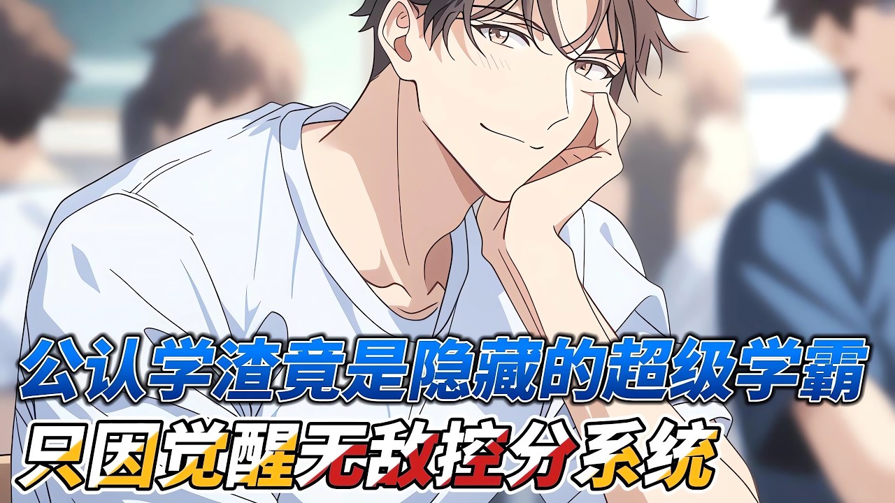 公認學渣竟是隱藏的超級學霸，只因覺醒無敵控分系統 #小说 #沙雕剧情 #原創動畫