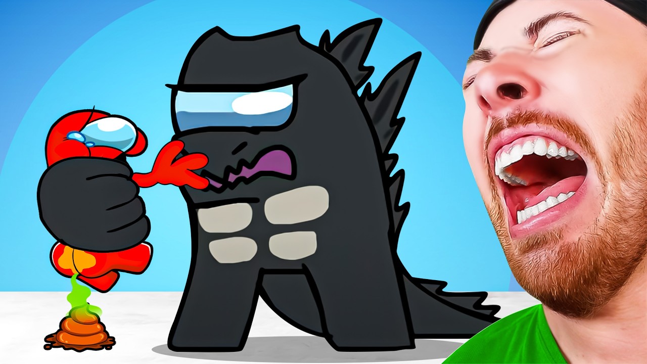 FUNNY ANIMATIONS That will Make you LAUGH (Among Us Godzilla)