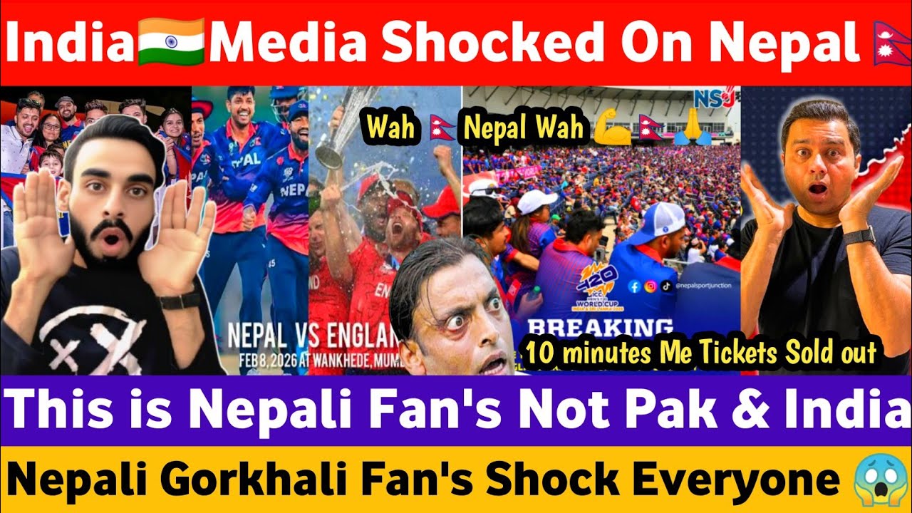 indian 🇮🇳 media shocked on nepali 🇳🇵fan's power🙏| icc wc 2026 nepal vs england tickets sold out