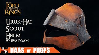 Making an Uruk Hai Scout Helmet from LOTR | How to Make EVA Foam Look Like Leather & Metal