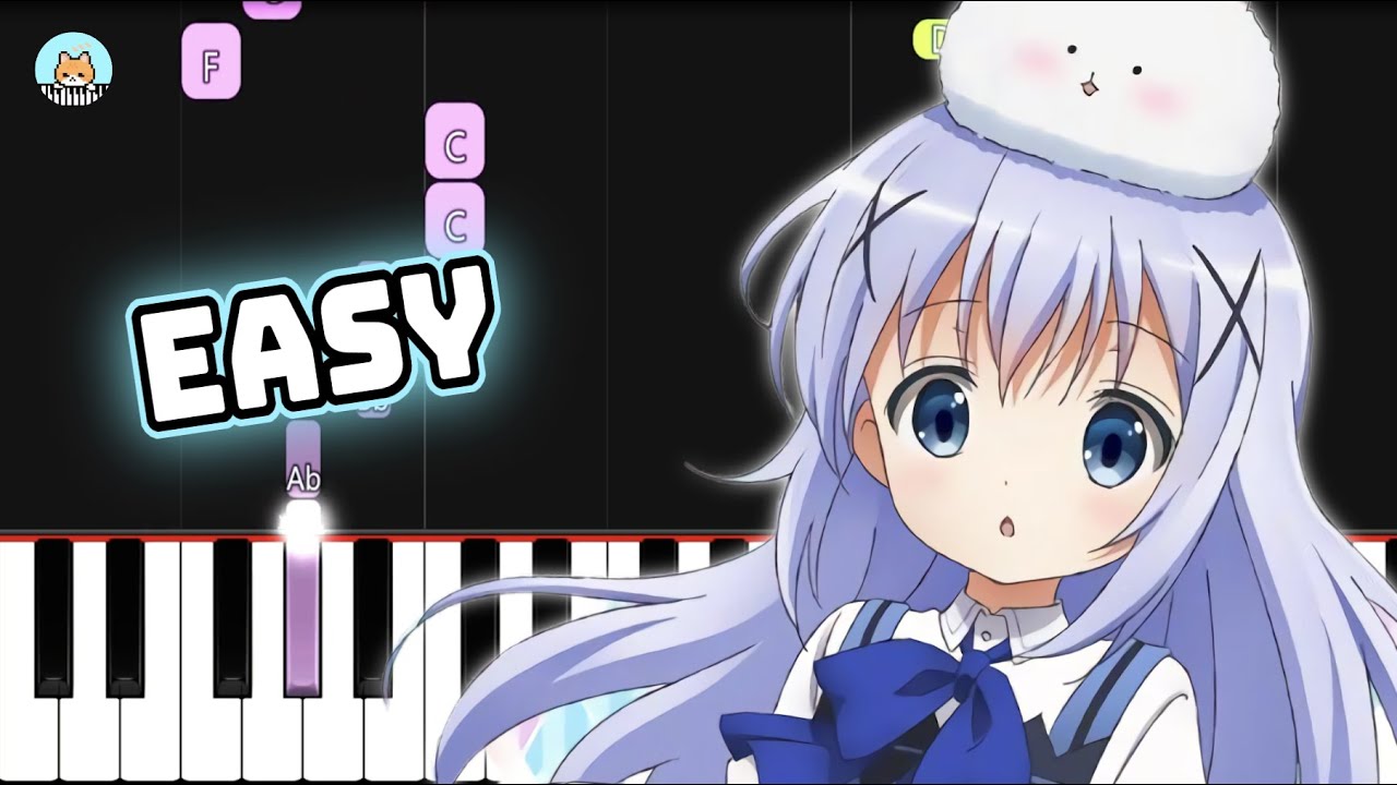 Is the Order a Rabbit? OP - "Daydream café" - EASY Piano Tutorial & Sheet Music