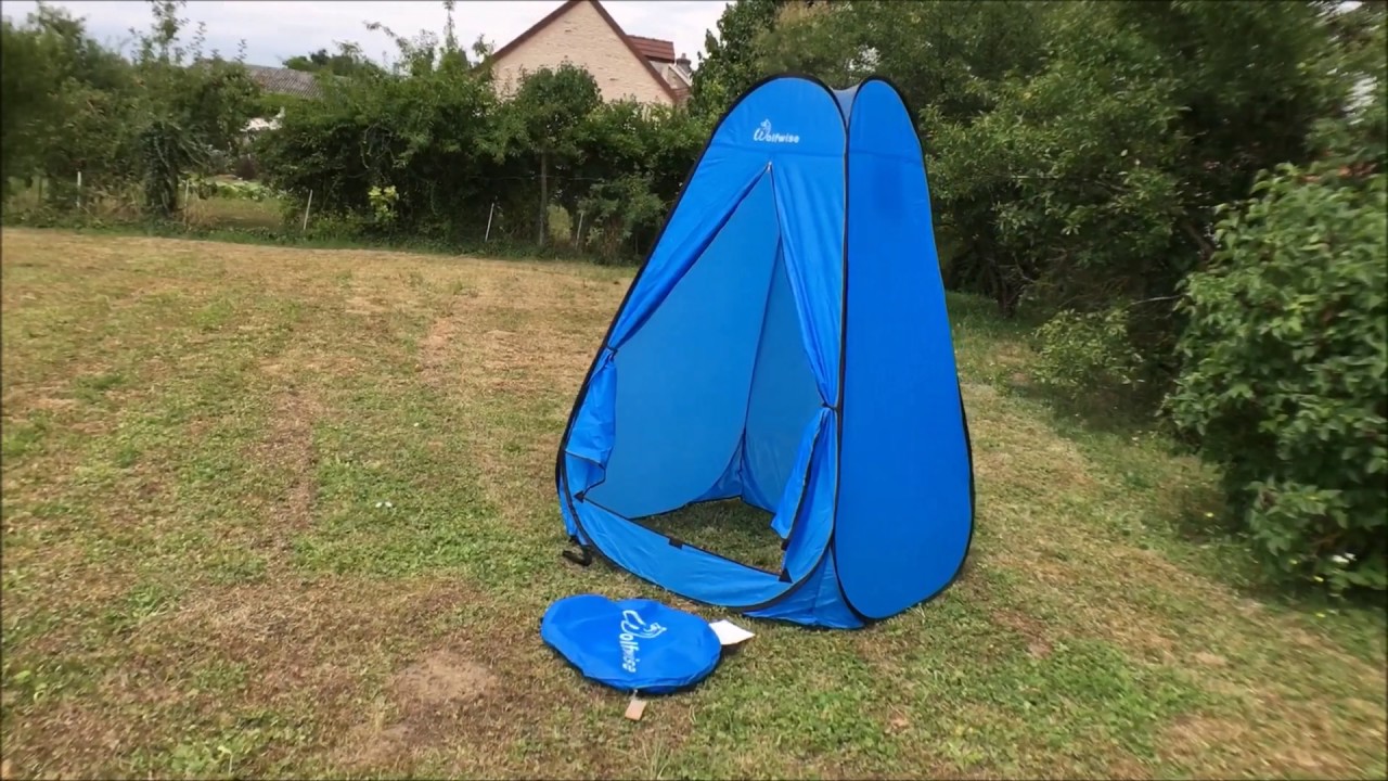 Changer la tente douche plage tente extérieure auvent (jaune)