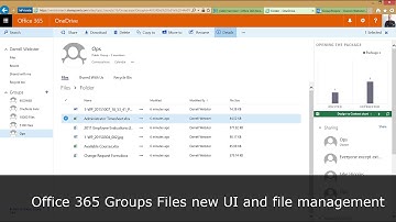 Office 365 Groups Files new UI and file management