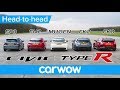 Honda Civic Type R generations DRAG & ROLLING RACE, BRAKE TEST and review | Head2Head