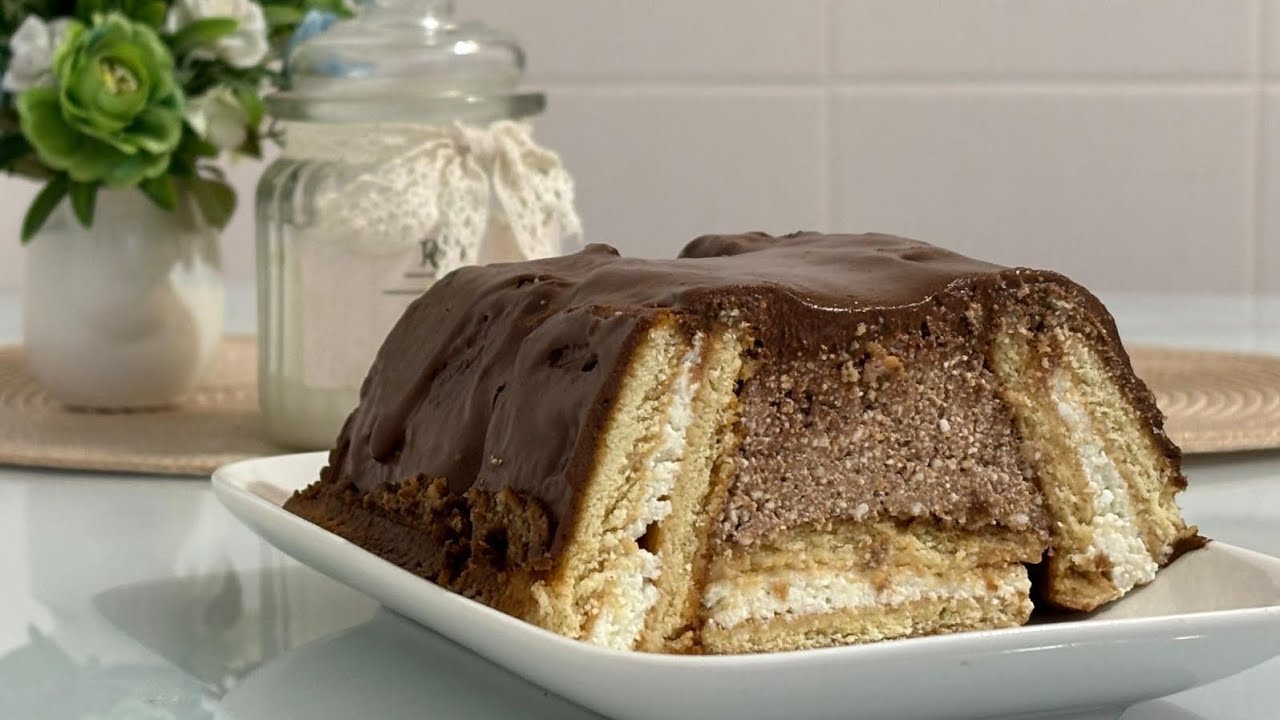 Вкуснейший торт из печенья и творога! #тортбездуховки #шоколадныйторт