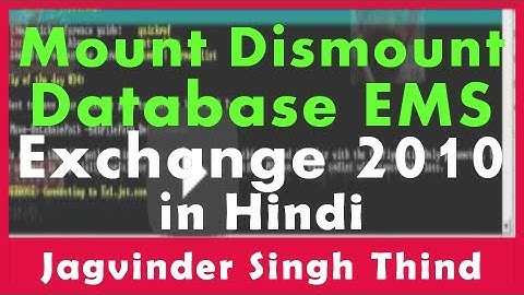 ✅ Mount Dismount Exchange Server 2010 Database from command line using Exchange Management Shell