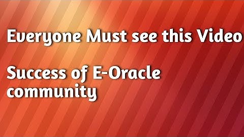 Success of our E-oracle community (thanks to Mr Karan ji)
