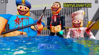NIGHTMARE WATER MODE! BARRY'S PRISON RUN! A lot of Nightmare MR FUNNY, PAPA PIZZA (#Obby) #Roblox