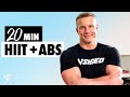 20 Min HIIT + ABS (Follow Along Workout) | V SHRED