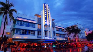 South Beach Art Deco District at Night