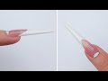 How to sculpt stiletto French gel nails. Gel stiletto step by step. Fiber gel stiletto nails