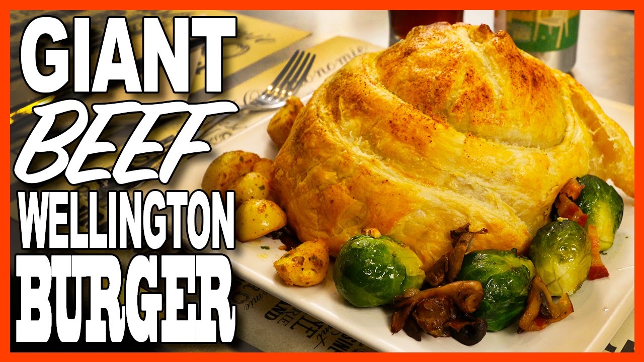 Giant Beef Wellington Burger - Bacon, Mushroom & Swiss Recipe - Cook & Review Ep #42 - YouTube