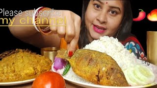 🌶Spicy bengoli fish 🌶curry ASMR eating Bengoli masala fish curry🥘🍛