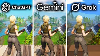 The Great AI Fortnite Experiment: ChatGPT vs Gemini Advanced vs Grok