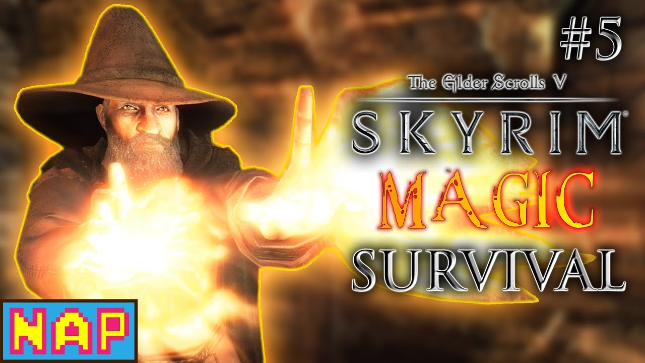SKYRIM Magic Survival Grinding Horkers Part 5 YouTube