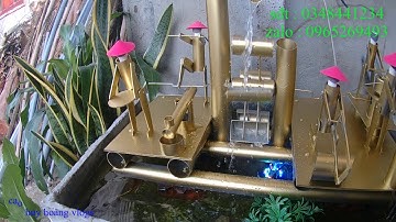 giới thiệu tiểu cảnh guồng nước 5 người mới