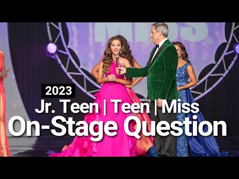 On Stage Question - Top 3 Jr. Teen | Teen | Miss