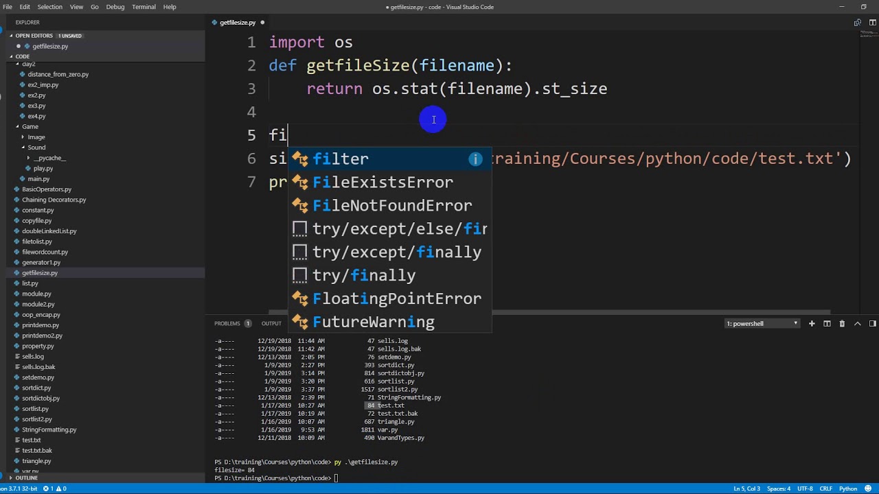 Get The File Size Of A File In Python - Youtube