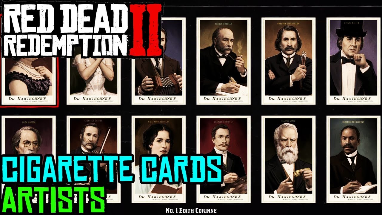 RED DEAD REDEMPTION 2 - ALL ARTISTS CIGARETTE CARDS