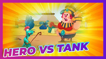 Dino Bash: Max Upgrade Hero vs Big Tank Cavewoman