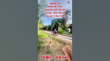 Lô góc 2 mặt tiền, chỉ 1.079 (80,9m2 ngang 5m dài 16m) #batdongsandienkhanh #batdongsannhatrang