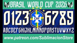 BRAZIL WORLD CUP 2026 OFFICIAL FONT – PREMIUM JERSEY TYPOGRAPHY screenshot 2