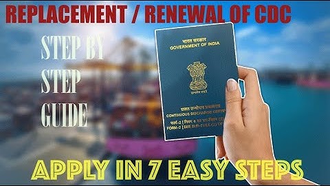 HOW TO APPLY FOR CDC REPLACEMENT | PROCESS TO APPLY ONLINE | CDC REPLACEMENT | Thatsailor_boy