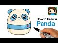 How to Draw a Cute Panda EASY | Squishy Squooshems