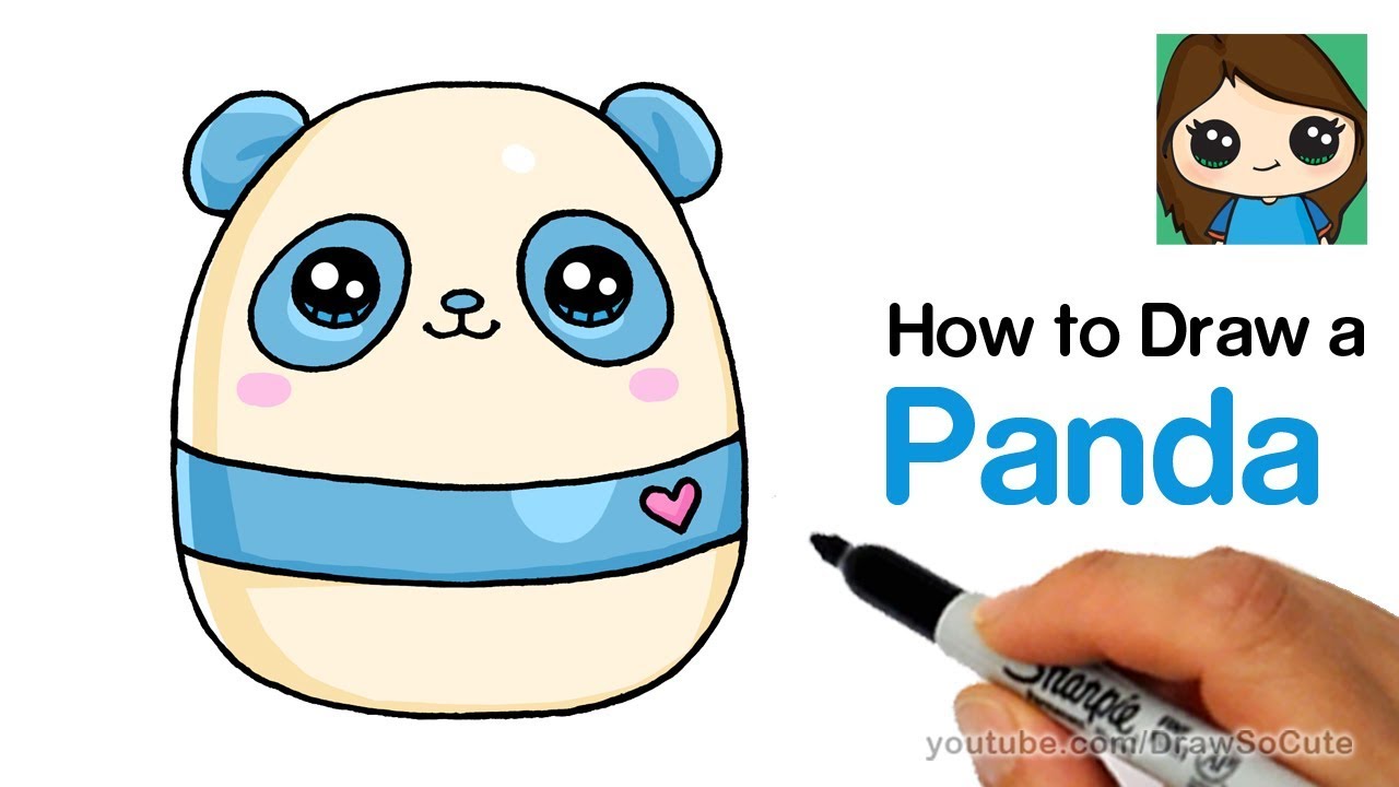 Cách vẽ draw cute panda đáng yêu cho người mới bắt đầu