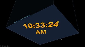 MatsClock 260119 - Free PowerPoint Digital Clock PPT 3D Building Top Timer