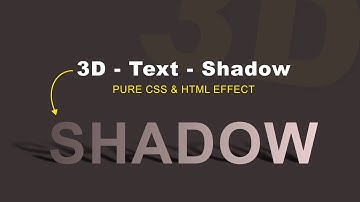 Create 3D Text Shadow Using HTML CSS | How To Create 3D Text Shadow using of CSS HTML